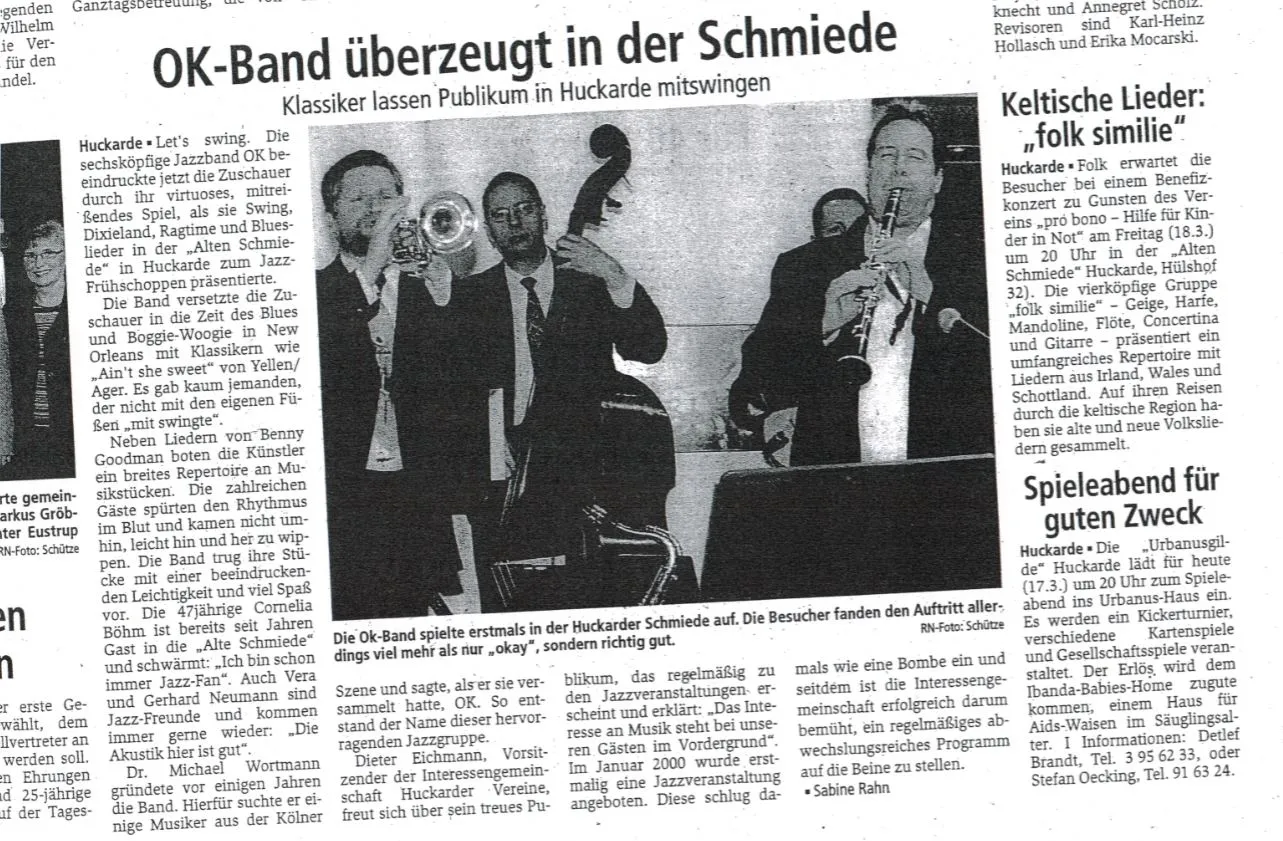 Pressestimme - OK-Jazz überzeugt in der Schmiede